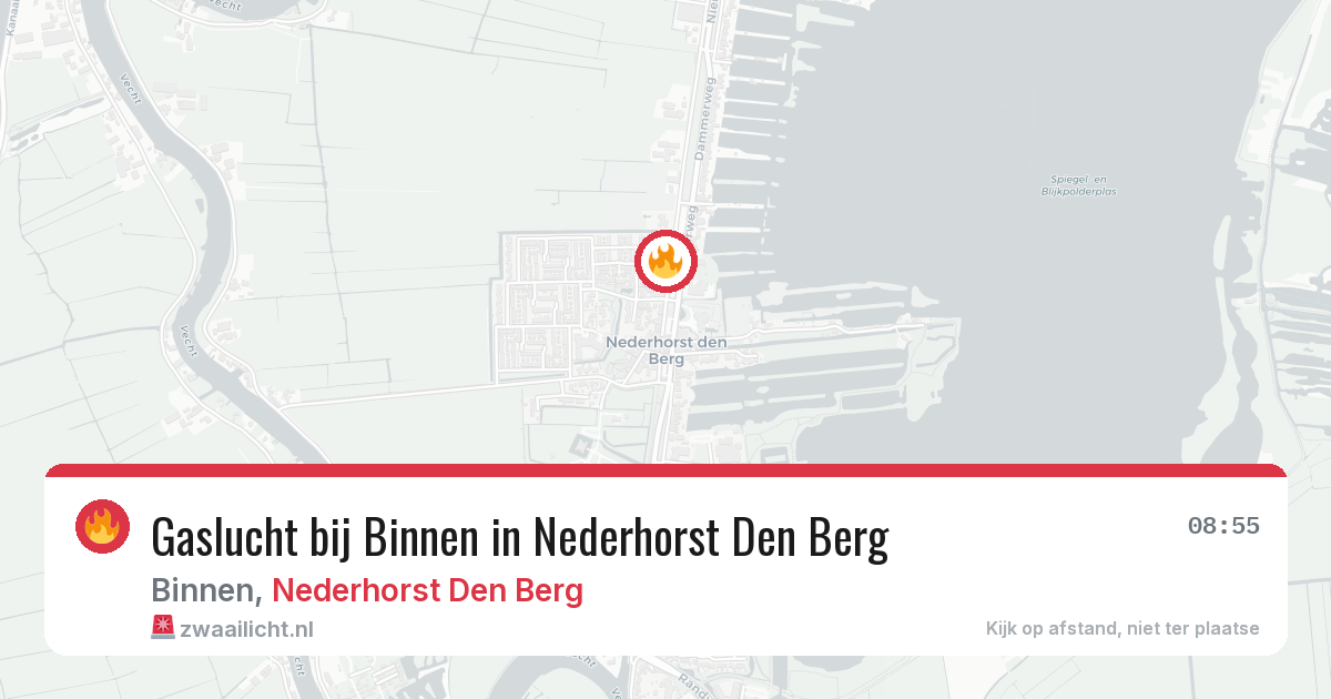 Gaslucht bij Binnen in Nederhorst Den Berg — 12 mei 2026