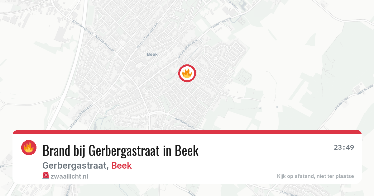 Brand bij Gerbergastraat in Beek — 1 jun 2026