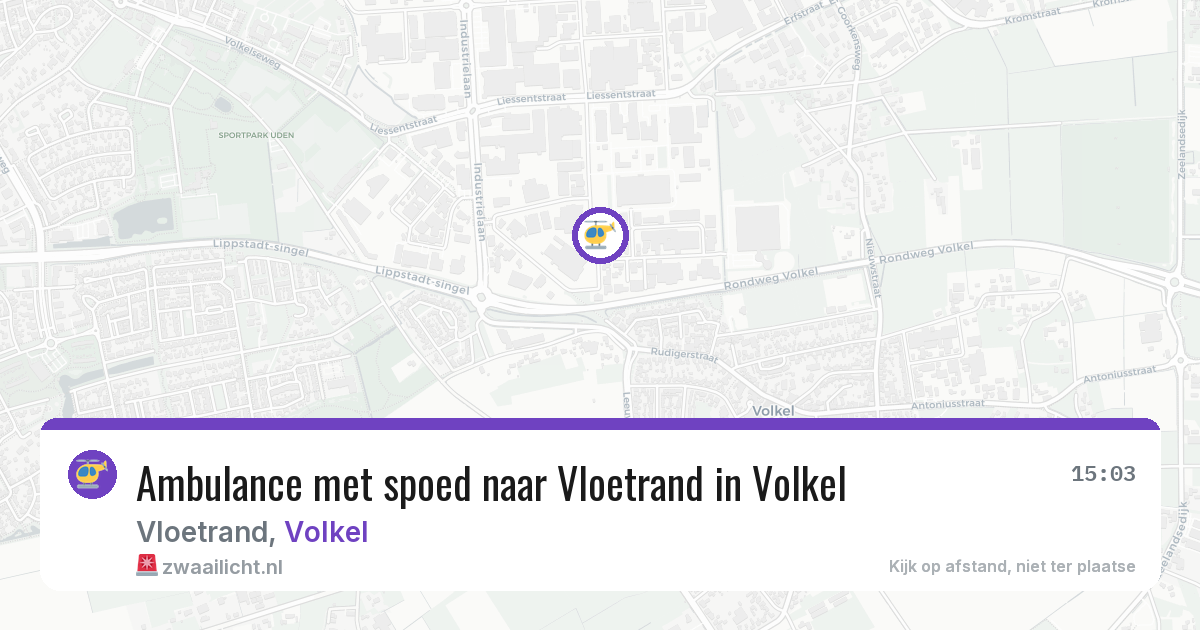 Ambulance met spoed naar Vloetrand in Volkel — 23 feb 2026