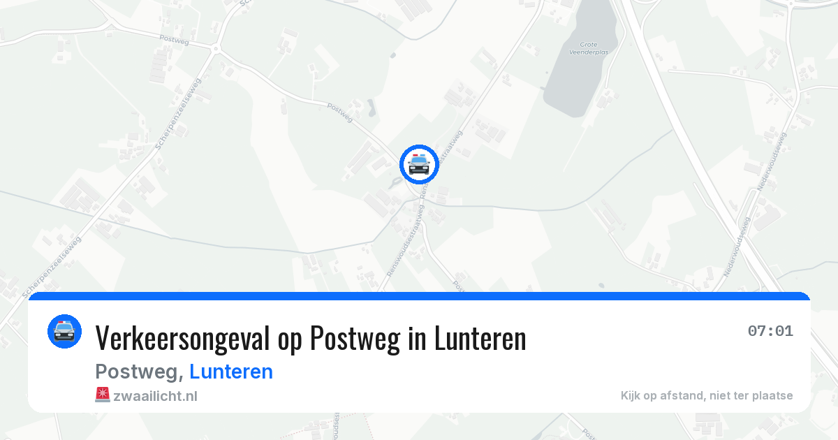 Verkeersongeval op Postweg in Lunteren — 11 feb 2026