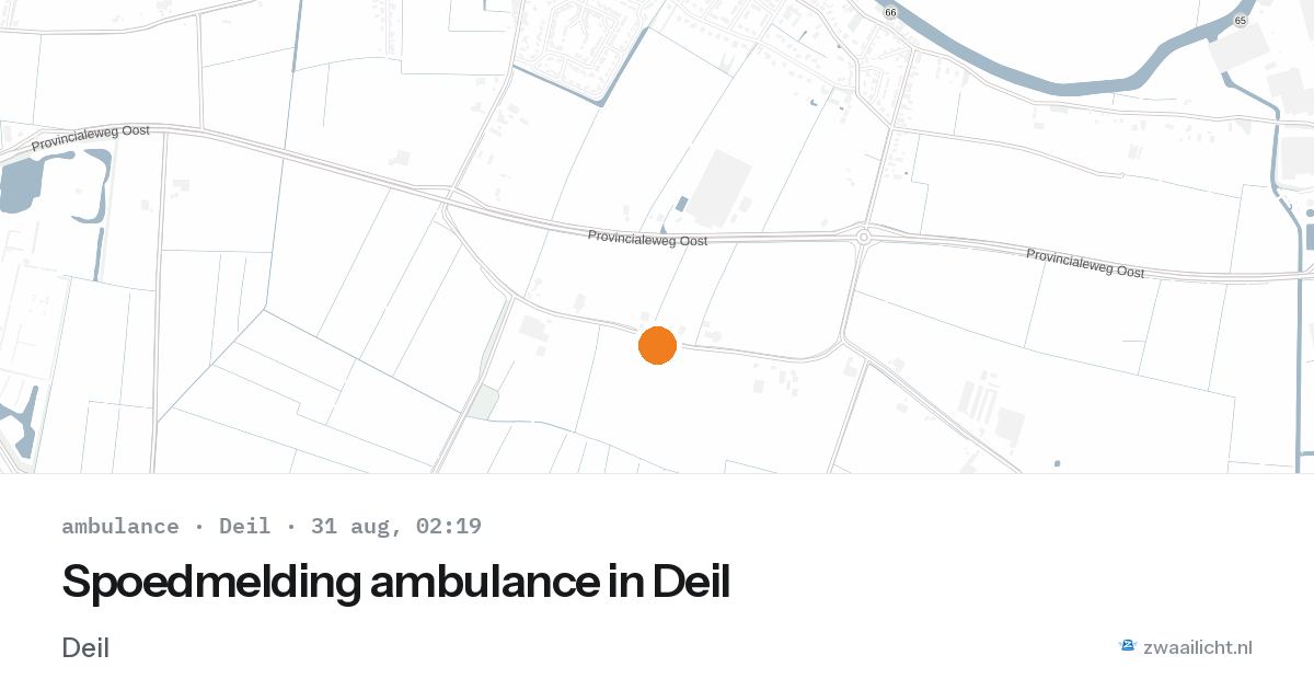 Spoedmelding ambulance in Deil — 31 aug 2026