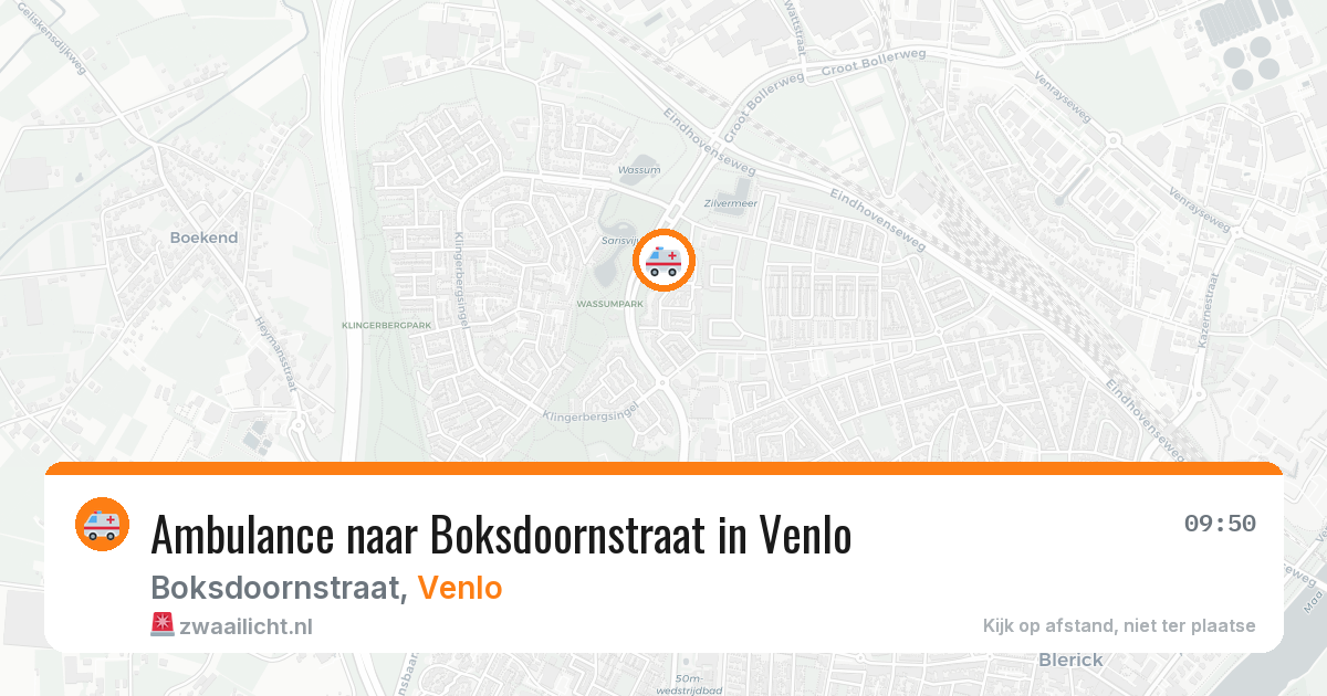 Ambulance naar Boksdoornstraat in Venlo — 1 aug 2026