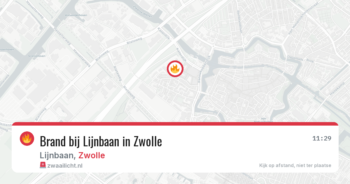 Brand bij Lijnbaan in Zwolle — 7 jul 2026