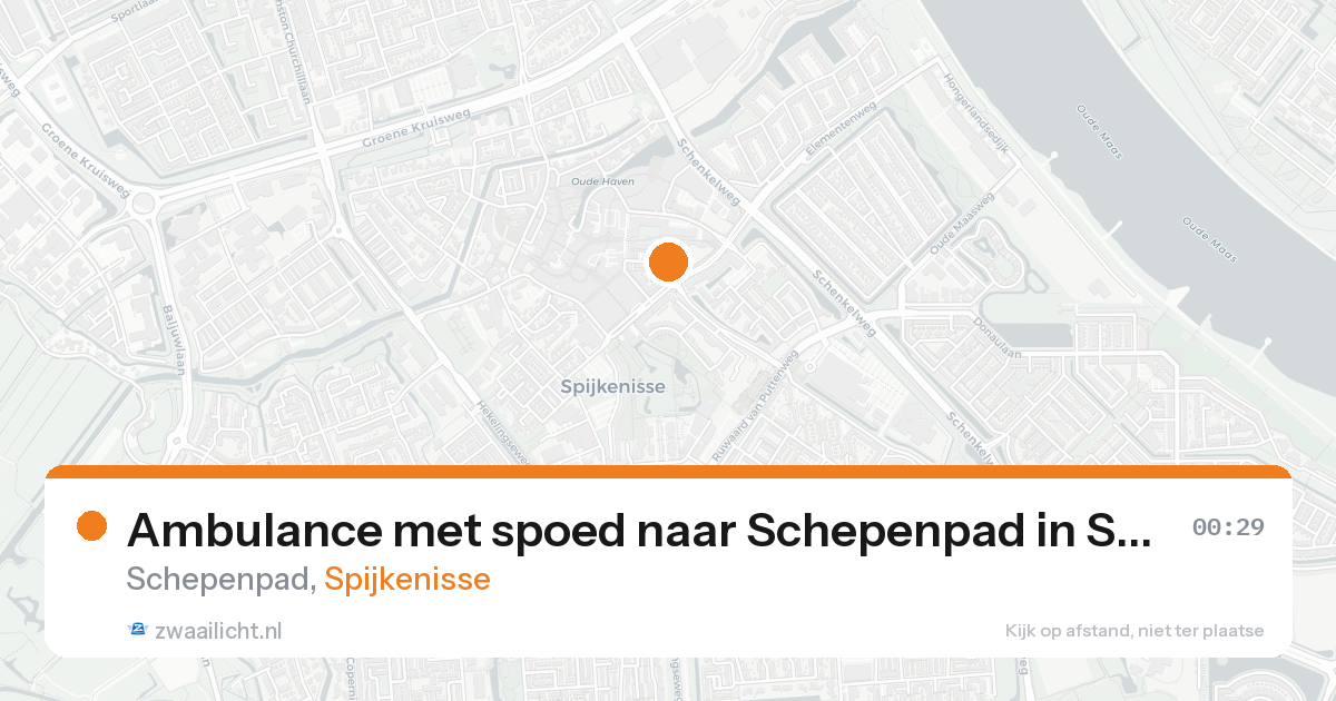 Ambulance met spoed naar Schepenpad in Spijkenisse — 16 aug 2026