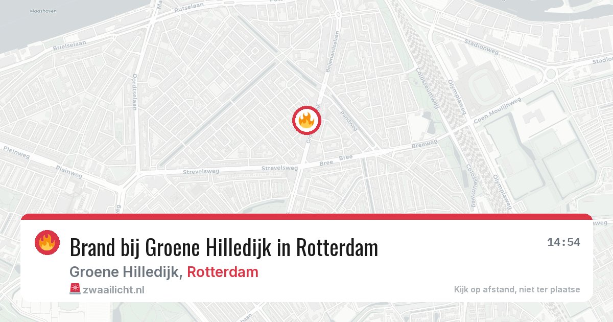 Brand bij Groene Hilledijk in Rotterdam — 28 mei 2026