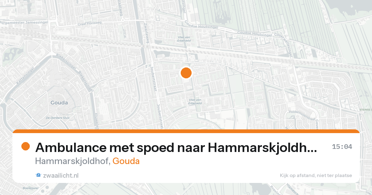 Ambulance met spoed naar Hammarskjoldhof in Gouda — 3 jun 2026
