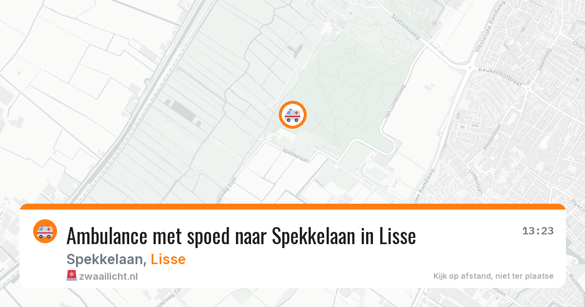 Ambulance met spoed naar Spekkelaan in Lisse — 29 mei 2026