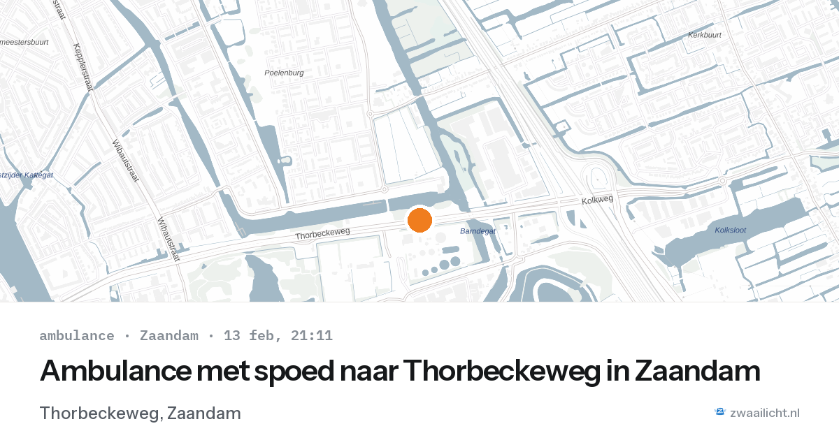 Ambulance met spoed naar Thorbeckeweg in Zaandam — 13 feb 2026
