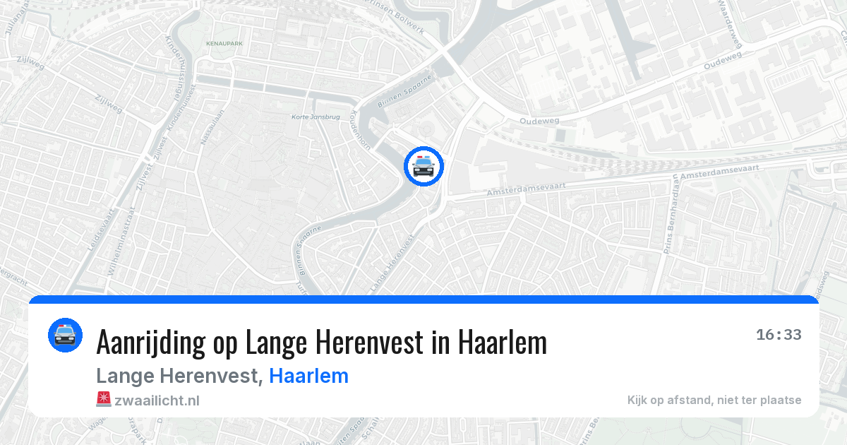 Aanrijding op Lange Herenvest in Haarlem — 19 mei 2026