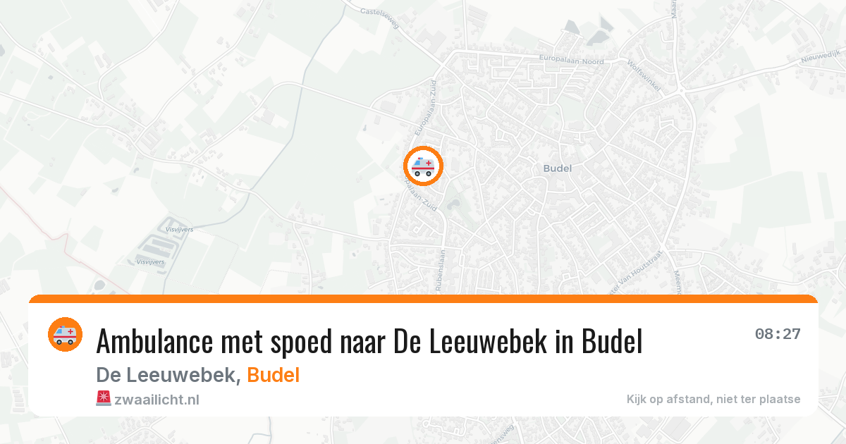 Ambulance met spoed naar De Leeuwebek in Budel — 10 jul 2026