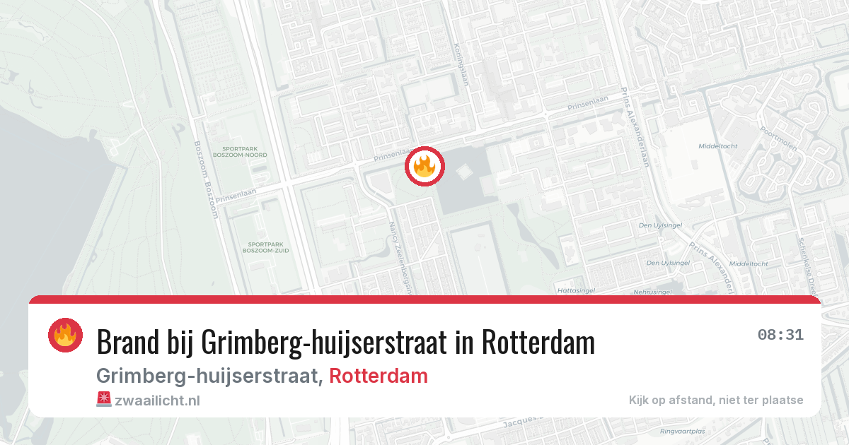 Brand bij Grimberg-huijserstraat in Rotterdam — 2 jul 2026