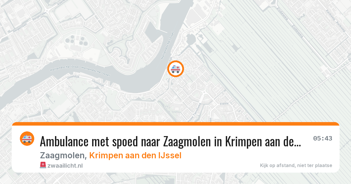 Ambulance met spoed naar Zaagmolen in Krimpen aan den IJssel — 28 apr 2026