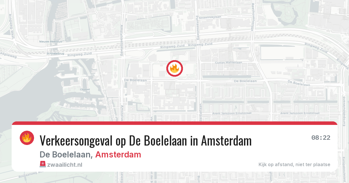 Verkeersongeval op De Boelelaan in Amsterdam — 29 apr 2026