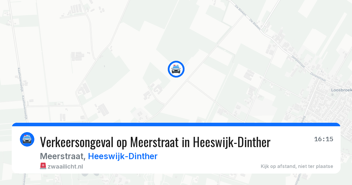 Verkeersongeval op Meerstraat in Heeswijk-Dinther — 30 jun 2026