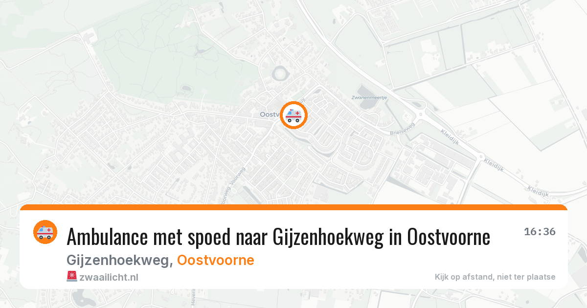 Ambulance met spoed naar Gijzenhoekweg in Oostvoorne — 20 jun 2026