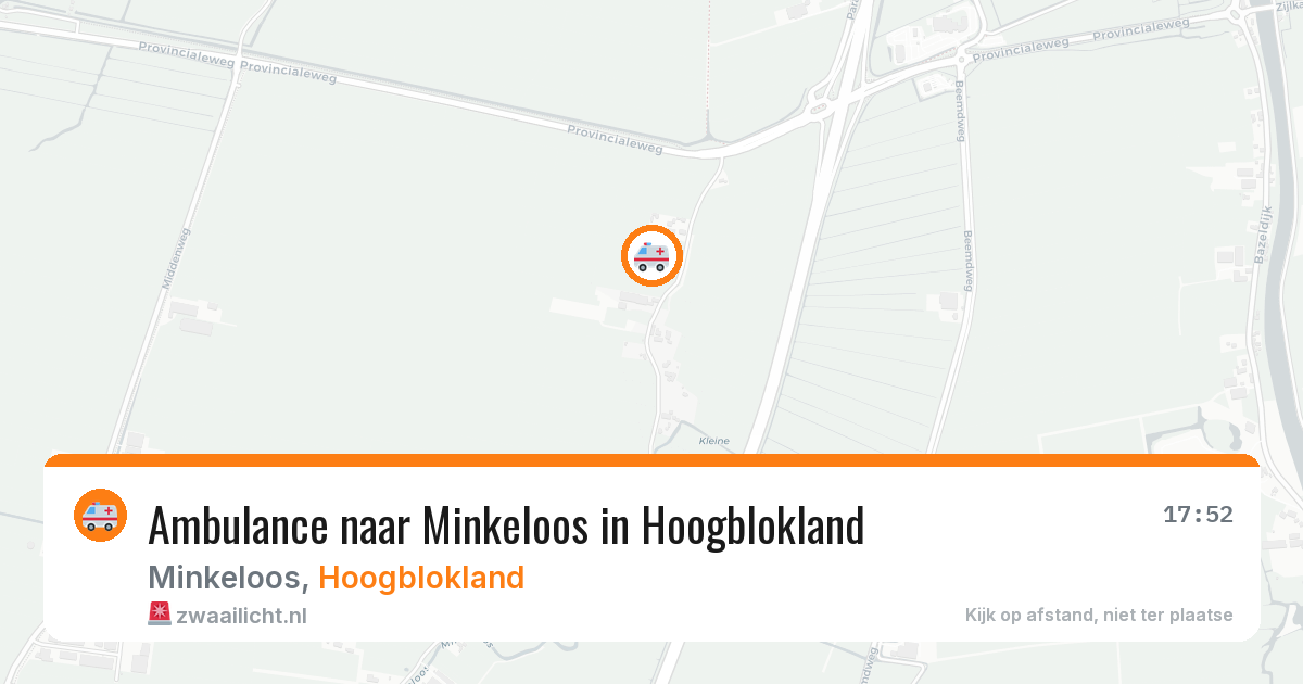 Ambulance naar Minkeloos in Hoogblokland — 5 mei 2026
