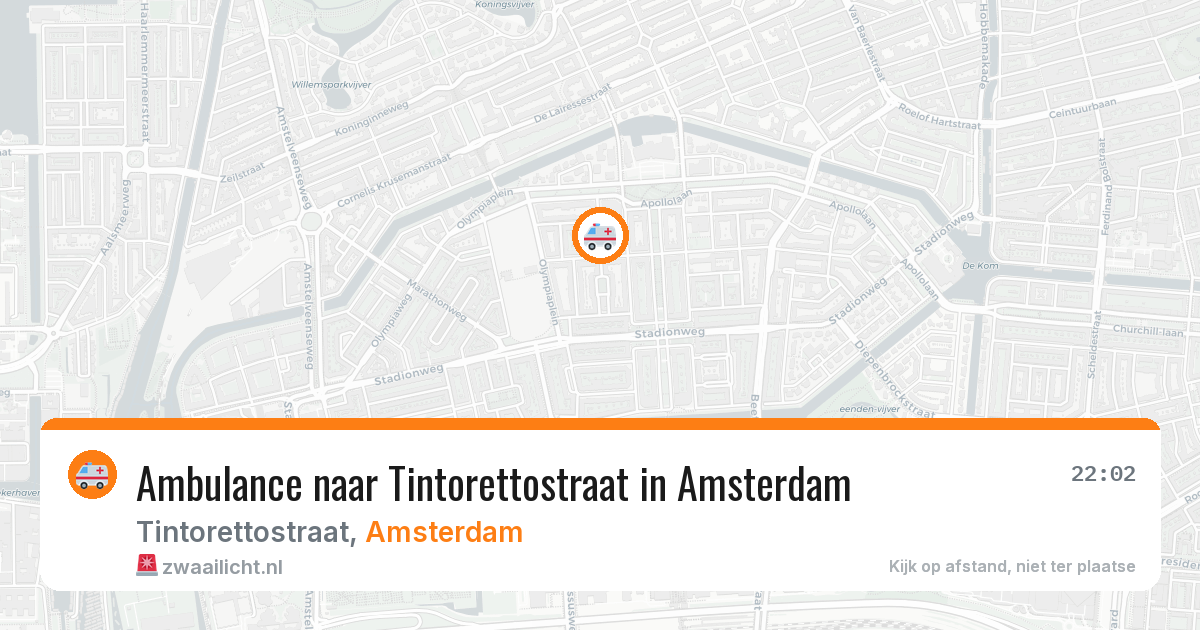 Ambulance naar Tintorettostraat in Amsterdam — 10 mei 2026