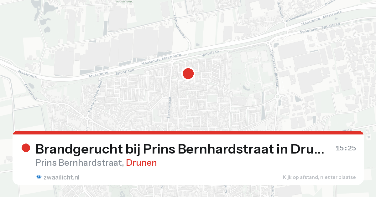 Brandgerucht bij Prins Bernhardstraat in Drunen — 24 aug 2026