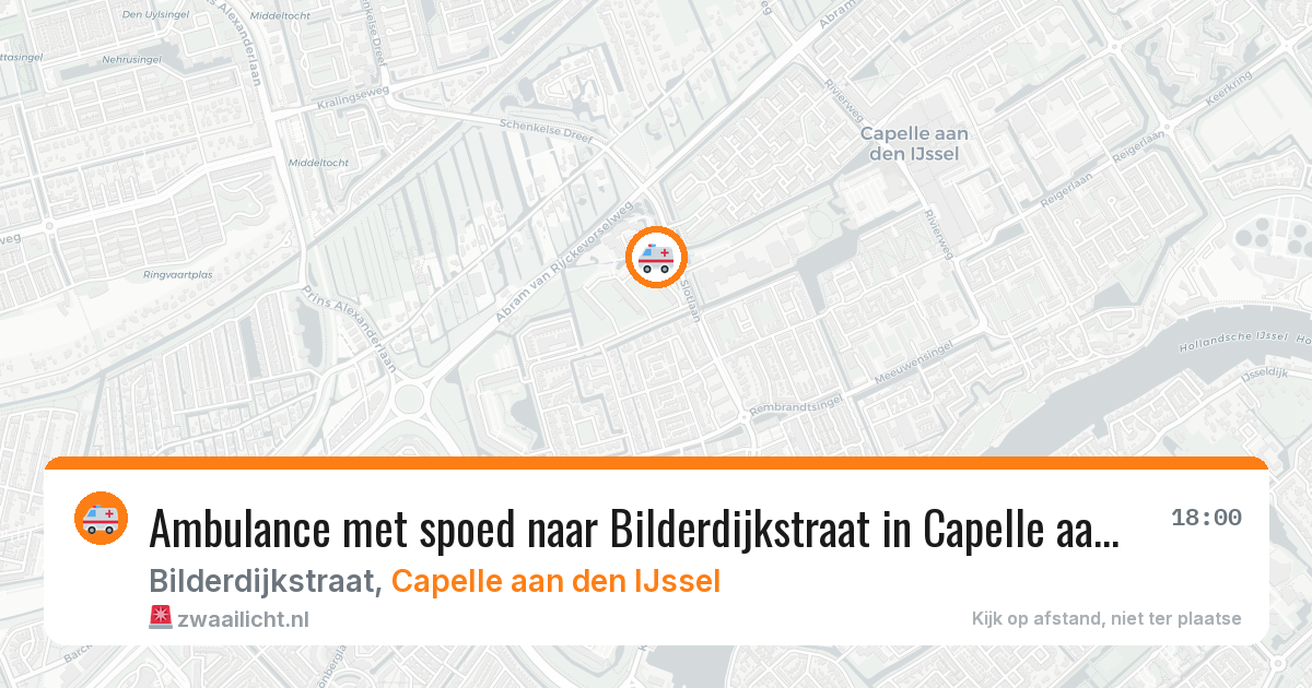 Ambulance met spoed naar Bilderdijkstraat in Capelle aan den IJssel — 5 mei 2026