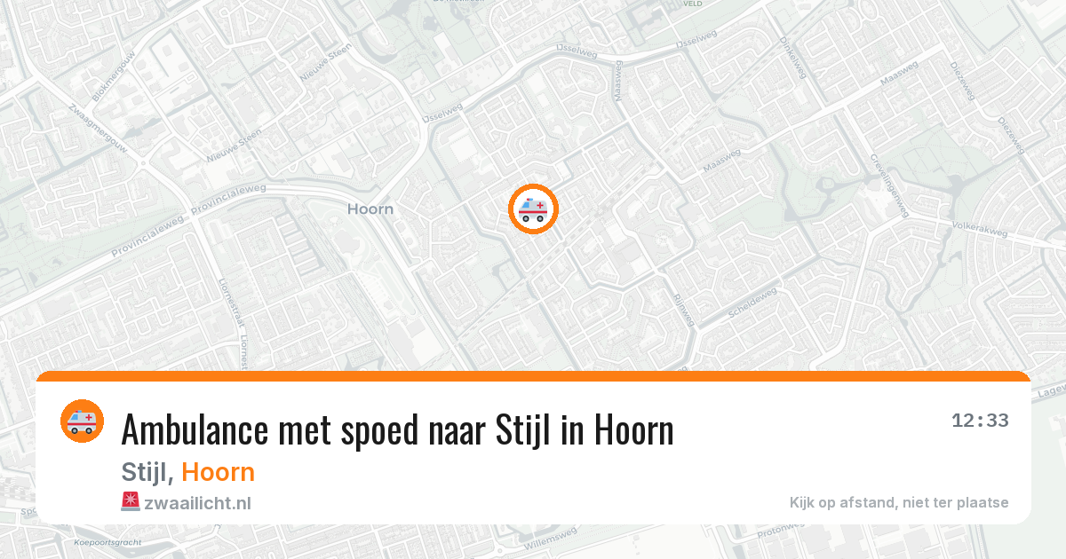 Ambulance met spoed naar Stijl in Hoorn — 26 jan 2026