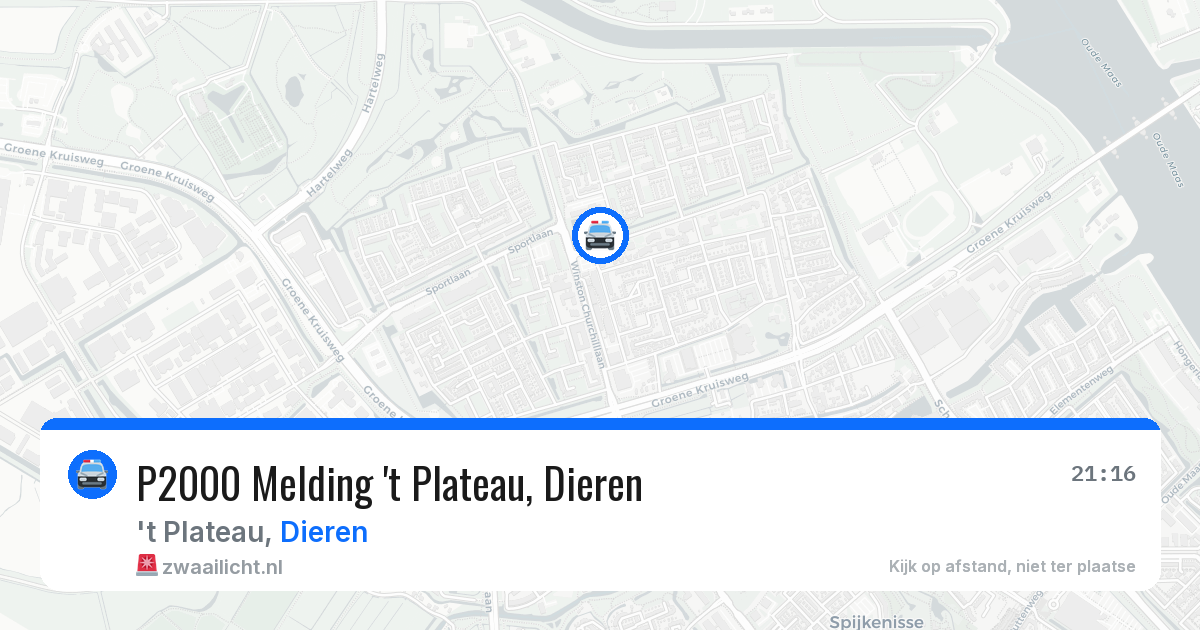 P2000 Melding 't Plateau, Dieren — 15 mei 2026