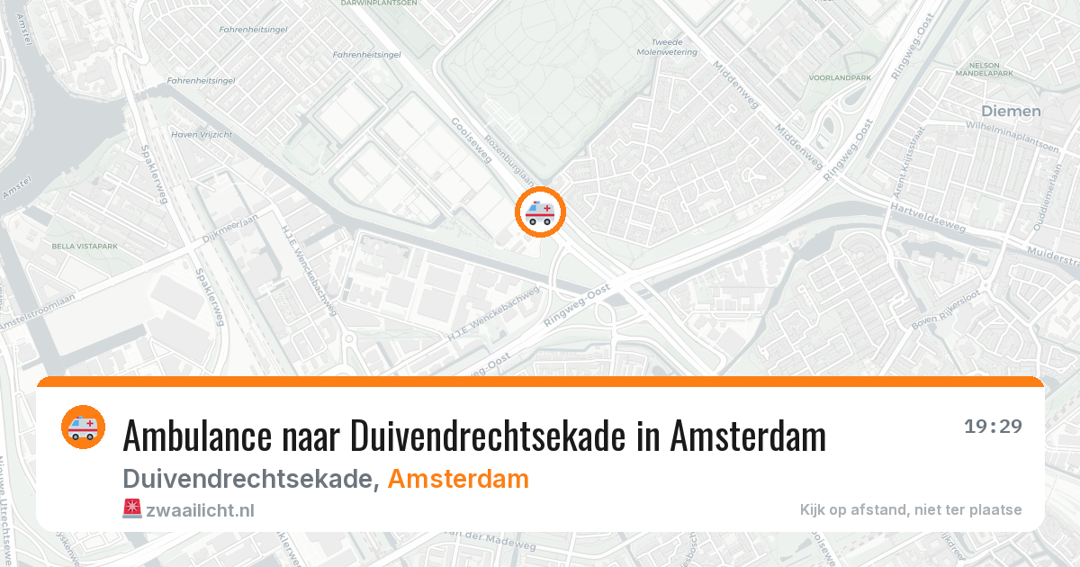 Ambulance naar Duivendrechtsekade in Amsterdam — 27 jun 2026