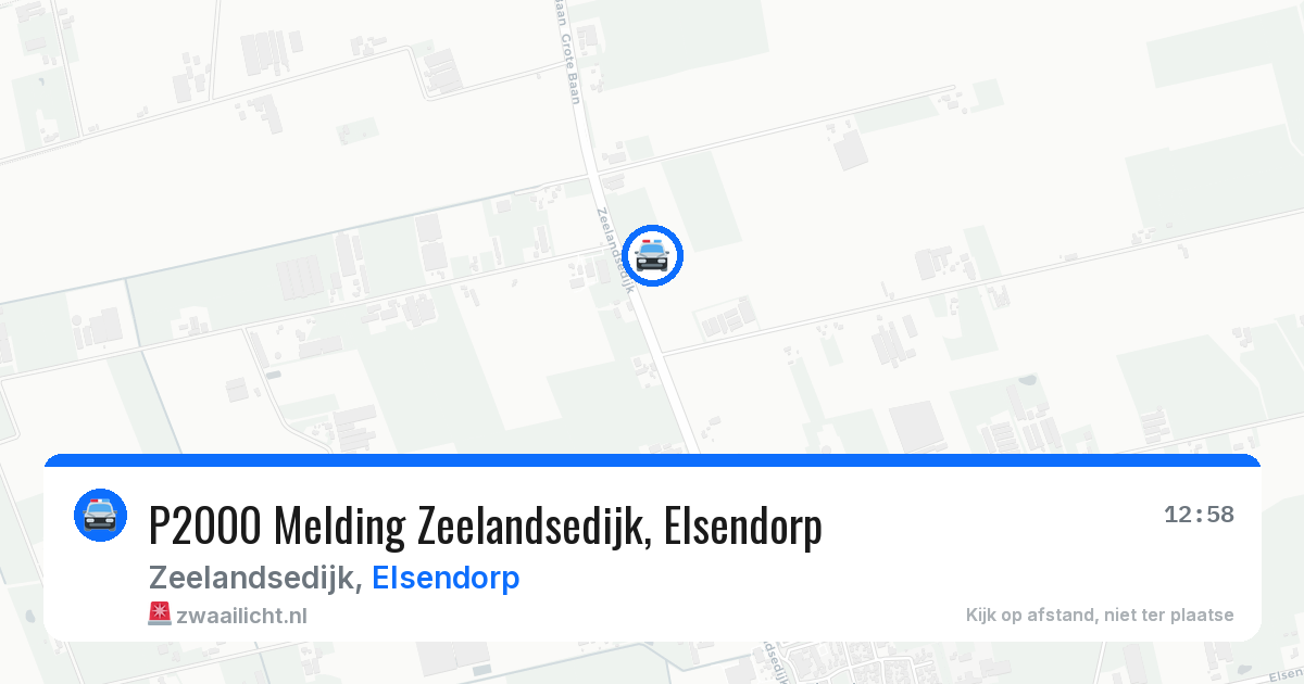 P2000 Melding Zeelandsedijk, Elsendorp — 25 jun 2026