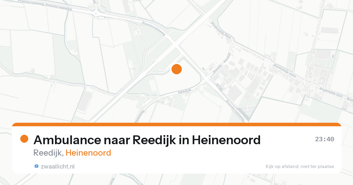 Ambulance naar Reedijk in Heinenoord — 24 aug 2026