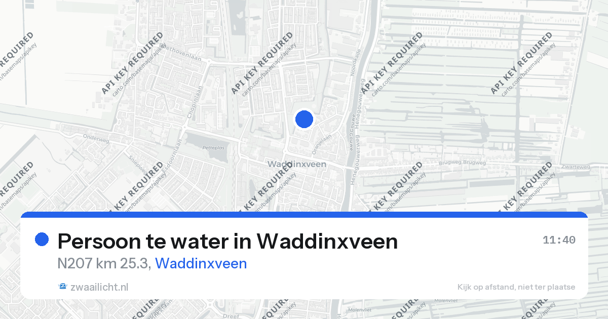 Persoon te water in Waddinxveen — 20 mrt 2026