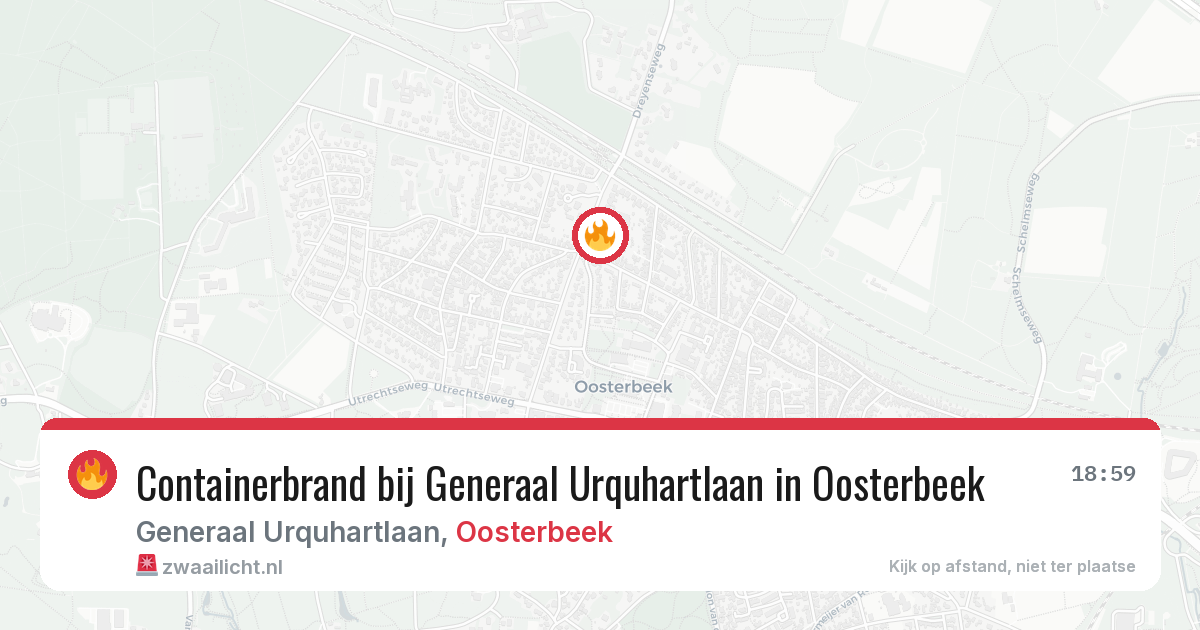 Containerbrand bij Generaal Urquhartlaan in Oosterbeek — 7 aug 2026