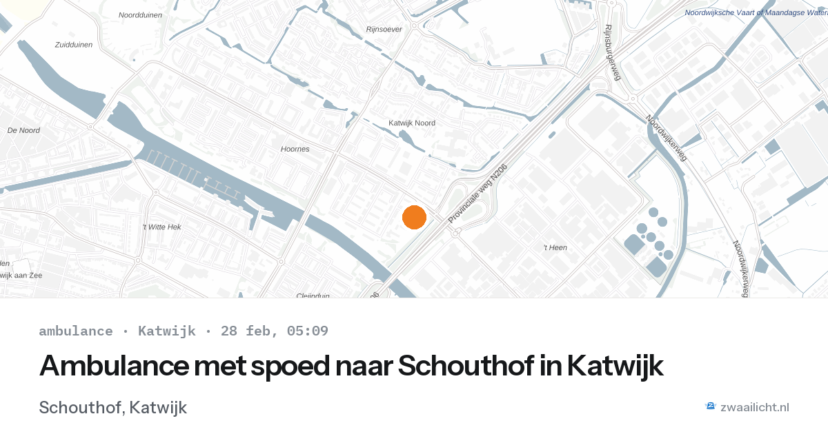 Ambulance met spoed naar Schouthof in Katwijk — 28 feb 2026