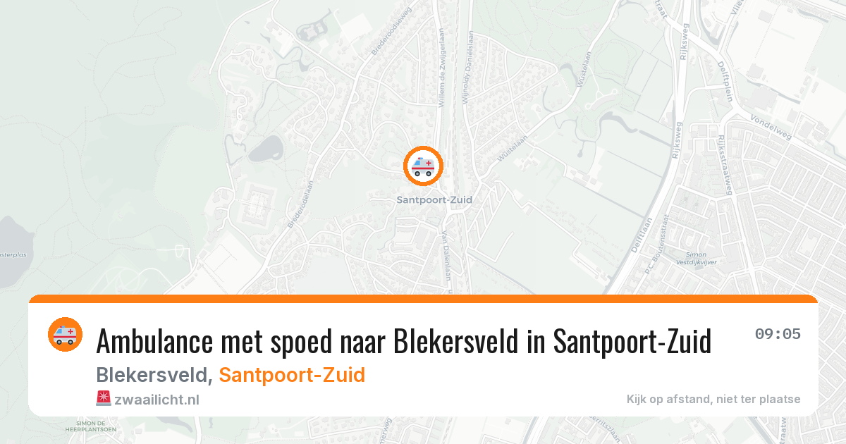 Ambulance met spoed naar Blekersveld in Santpoort-Zuid — 19 apr 2026