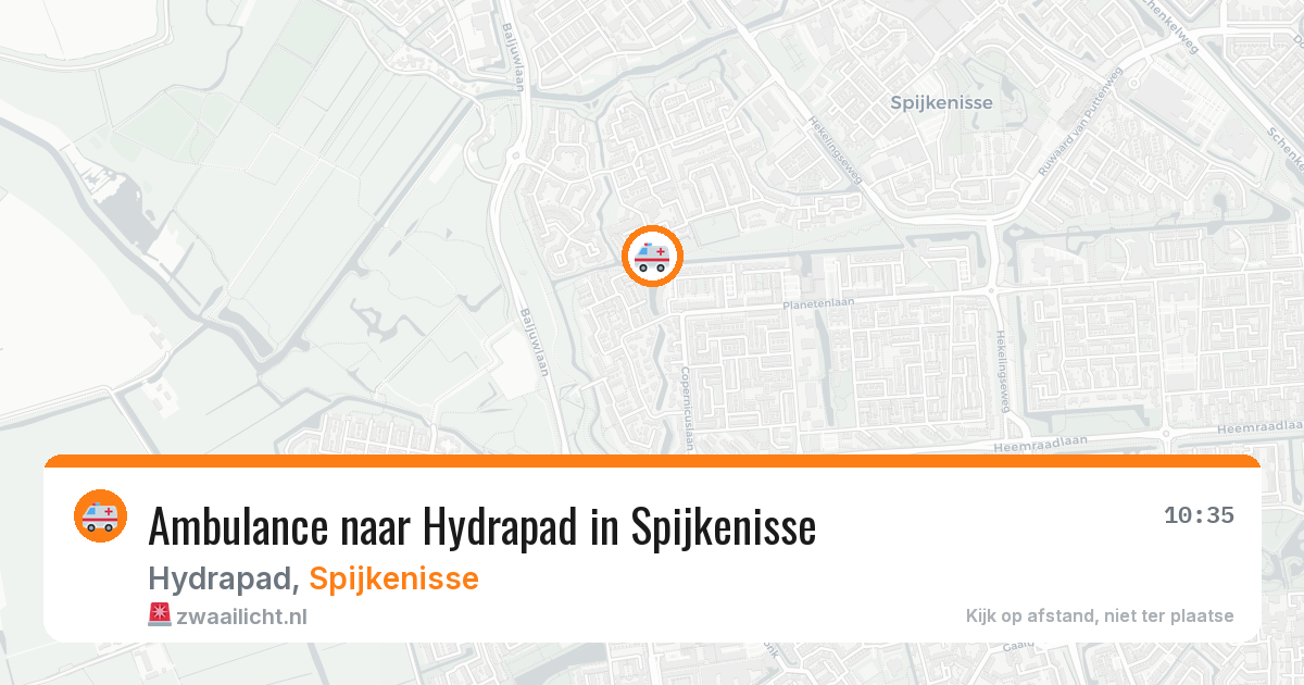 Ambulance naar Hydrapad in Spijkenisse — 12 aug 2026