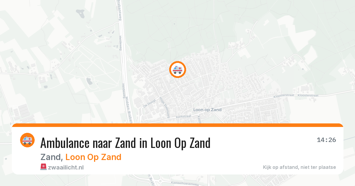 Ambulance naar Zand in Loon Op Zand — 11 aug 2026