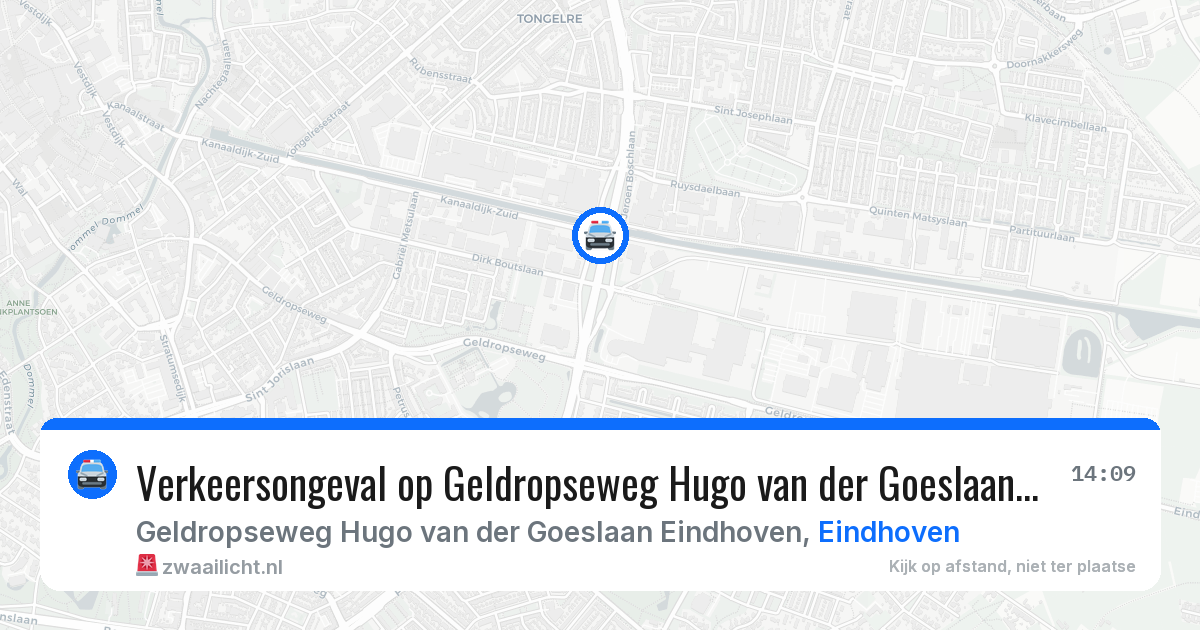 Verkeersongeval op Geldropseweg Hugo van der Goeslaan Eindhoven in Eindhoven — 9 jun 2026