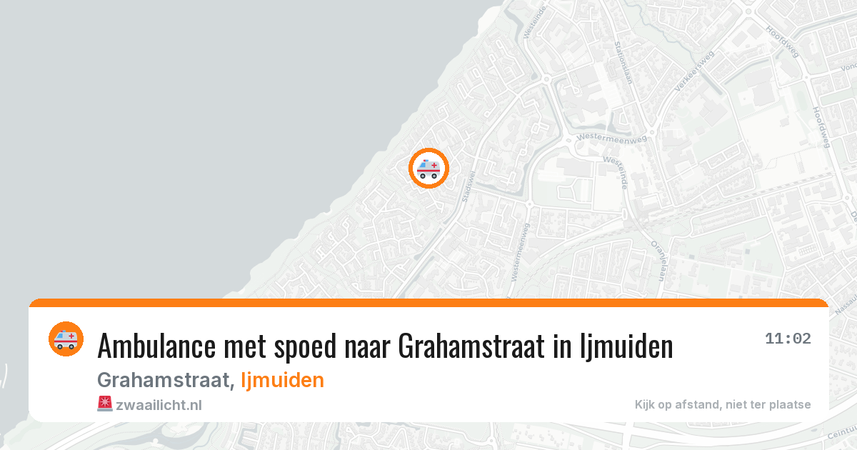 Ambulance met spoed naar Grahamstraat in Ijmuiden — 20 jan 2026
