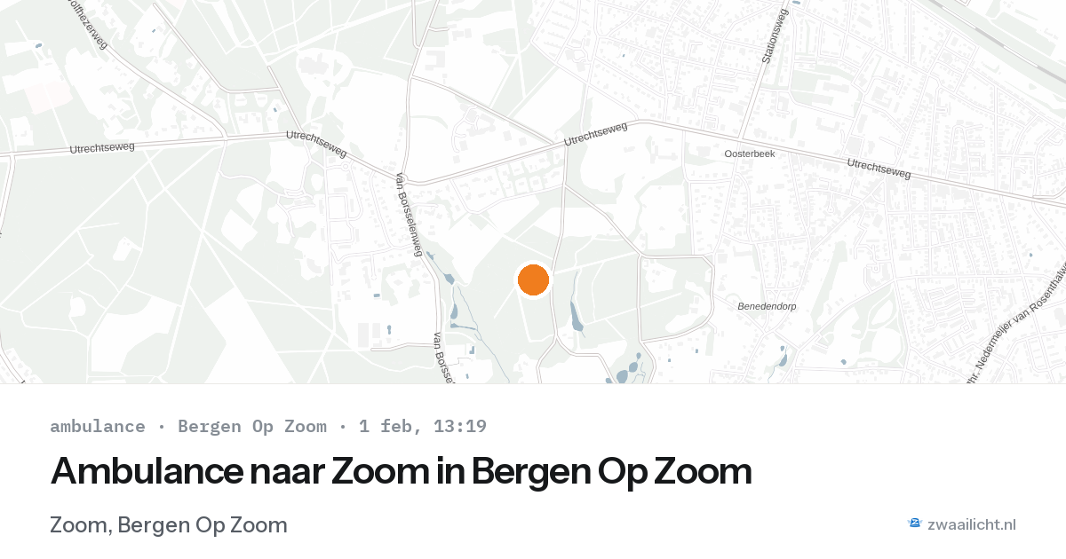 Ambulance naar Zoom in Bergen Op Zoom — 1 feb 2026