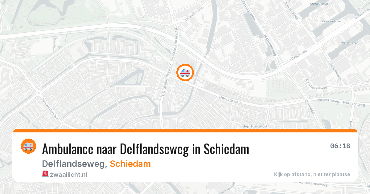 Ambulance naar Delflandseweg in Schiedam — 26 mrt 2026
