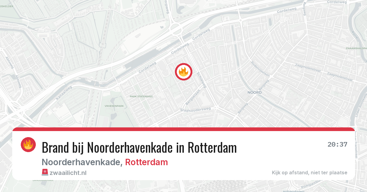 Brand bij Noorderhavenkade in Rotterdam — 13 jul 2026