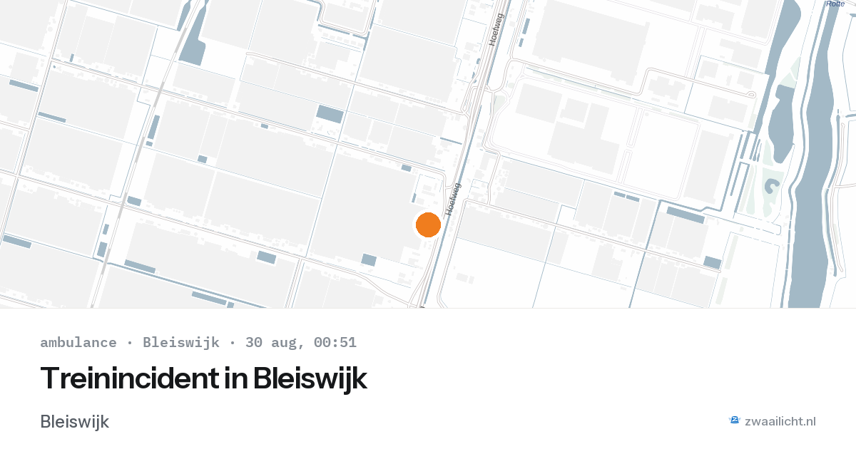 Treinincident in Bleiswijk — 29 aug 2026
