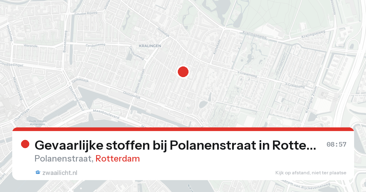 Gevaarlijke stoffen bij Polanenstraat in Rotterdam — 19 aug 2026