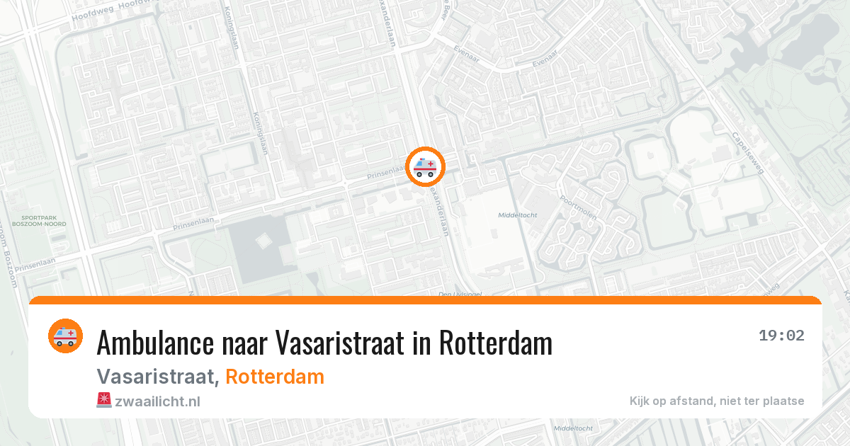 Ambulance naar Vasaristraat in Rotterdam — 6 aug 2026