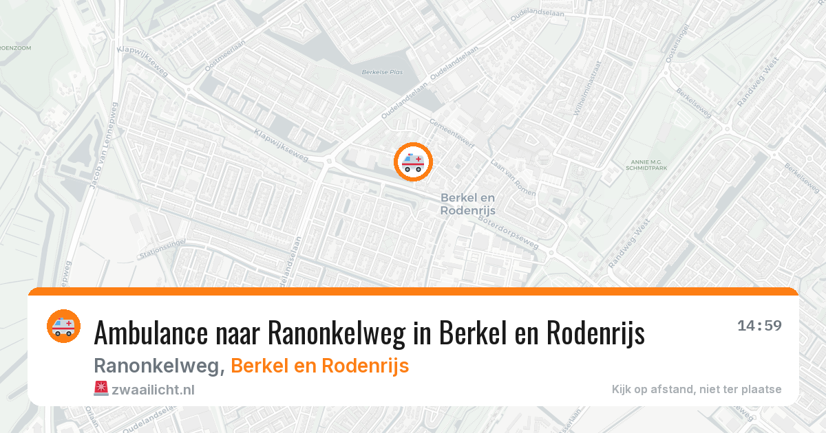 Ambulance naar Ranonkelweg in Berkel en Rodenrijs — 2 jul 2026