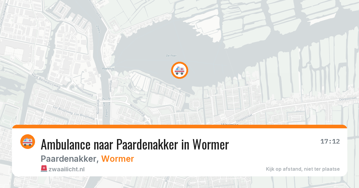 Ambulance naar Paardenakker in Wormer — 29 jul 2026