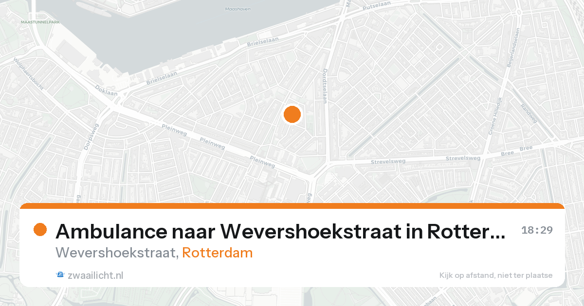 Ambulance naar Wevershoekstraat in Rotterdam — 22 aug 2026