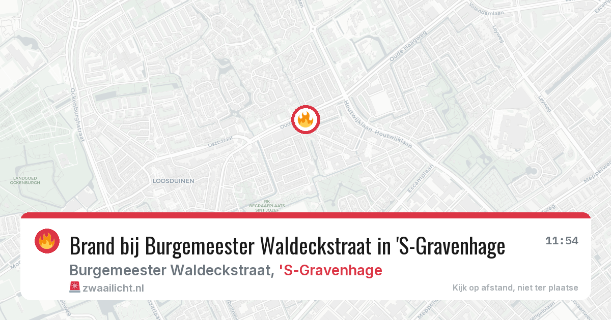 Brand bij Burgemeester Waldeckstraat in 'S-Gravenhage — 2 aug 2026