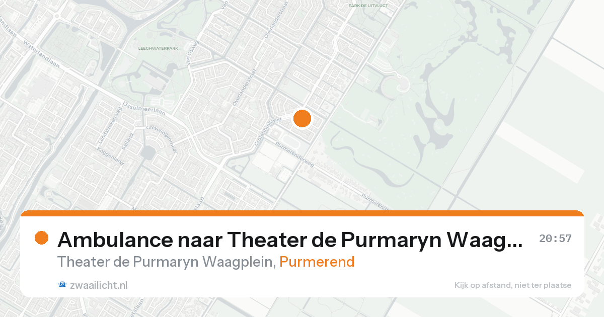 Ambulance naar Theater de Purmaryn Waagplein in Purmerend — 4 feb 2026