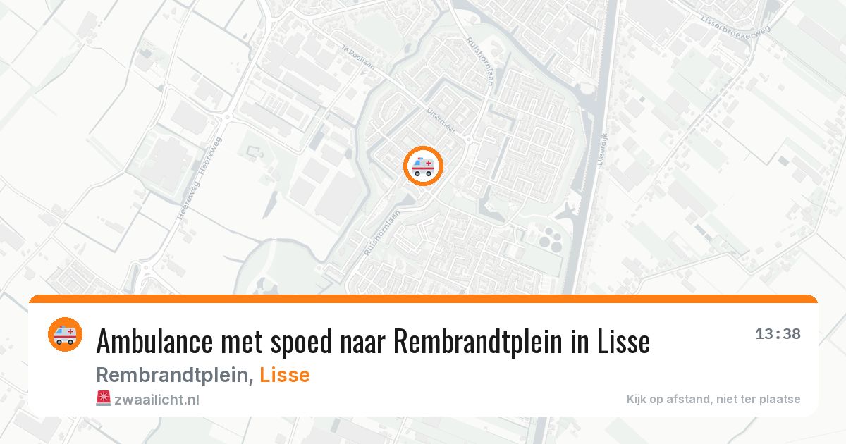 Ambulance met spoed naar Rembrandtplein in Lisse — 7 jul 2026