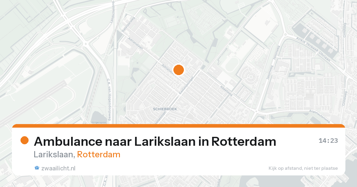 Ambulance naar Larikslaan in Rotterdam — 15 aug 2026