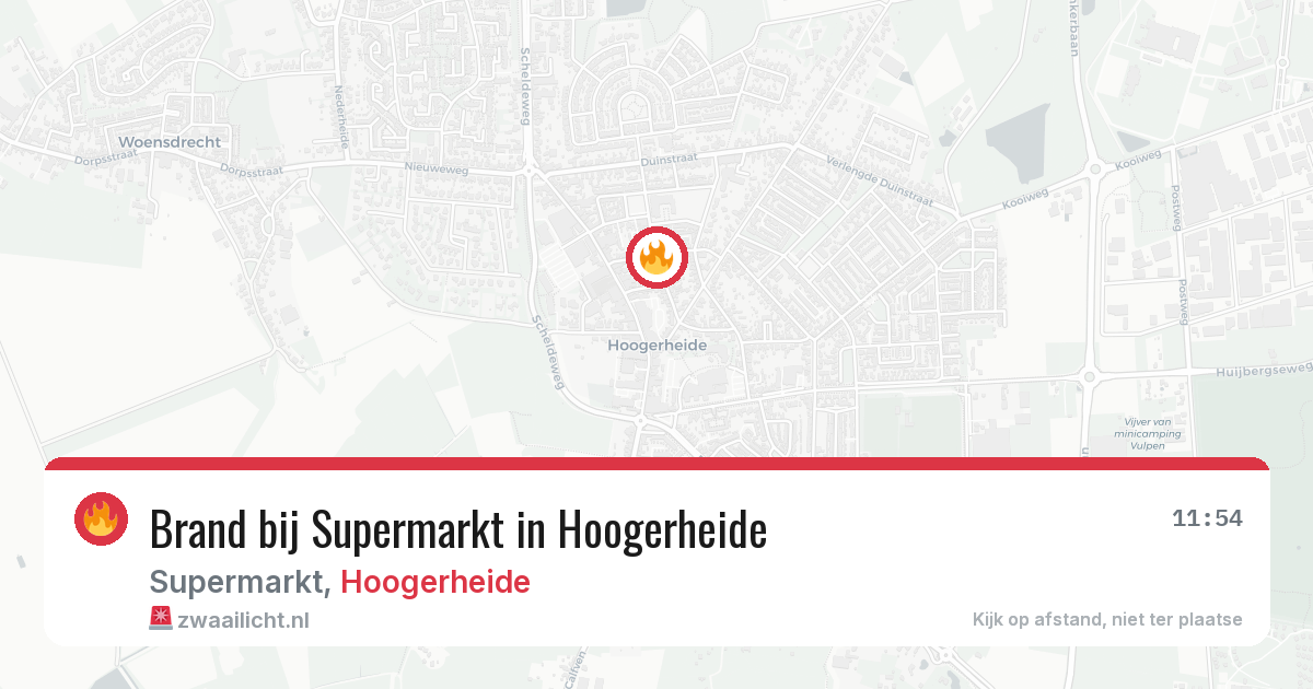 Brand bij Supermarkt in Hoogerheide — 10 mei 2026